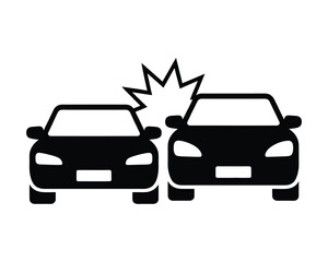 Car Accident Collision Icon: Road Safety, Insurance, and Crash Symbol