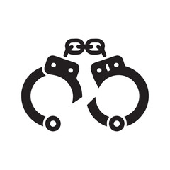 Broken handcuffs icon symbolizing freedom escape and liberation from jail representing justice acquittal and the end of imprisonment