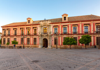 Obraz premium Archbishop's palace on Virgen de los Reyes square in Seville, Spain