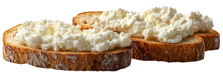 Creamy spread on toasted bread