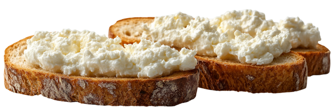 Creamy spread on toasted bread