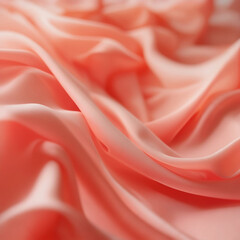 自然光に揺れるパステルコーラルの柔らかな布のモーションブラー背景