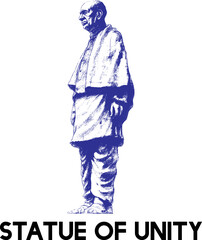 Statue of Unity Gujarat Tourism Artwork with Indian Cultural Touch and Heritage Landmarks for Travel Promotion Use &ndash; Vibrant India Concept