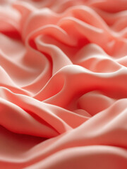 自然光に揺れるパステルコーラルの柔らかな布のモーションブラー背景