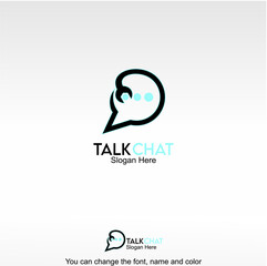 Obraz premium Talk Chat Logo Template Design Vector
