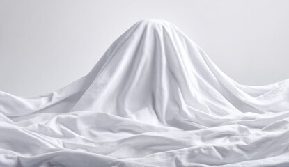 Fototapeta premium White fabric draped over a form