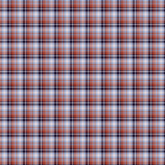 Red and blue gingham check seamless fabric pattern design or tablecloth texture