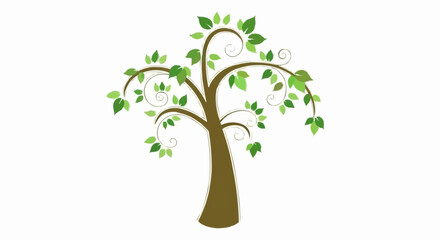 Fototapeta premium tree with green leaves