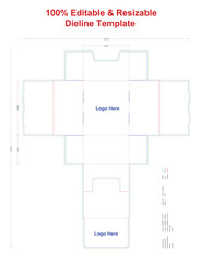Basic display box template, dieline design,die-line template,packaging  Dielines