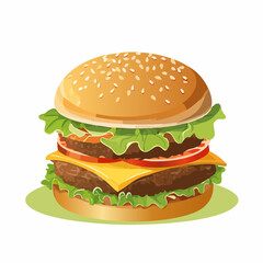 hamburger isolated on white