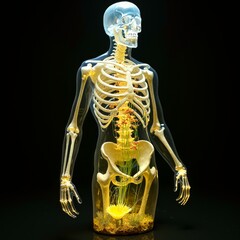 The glowing golden skull image