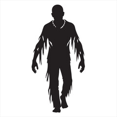 Zombie Silhouette Vector Illustration