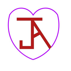 Obraz premium Stylish JA Heart Logo Design