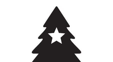 Obraz premium Illustration of a christmas tree with a star