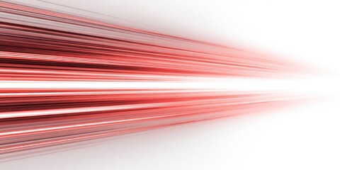 Abstract red radial lines on white background