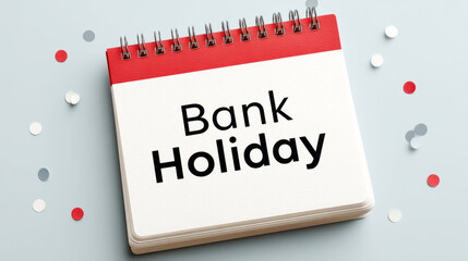 Festive bank holiday celebration design with calendar theme for event planning