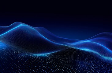 Dynamic blue gradient background with wavy dots and lines, perfect for modern website designs, digital art, and professional presentations, creating a vibrant aesthetic.