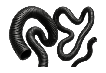Flexible corrugated pipes for patio drainage, preventing water pooling in homes.