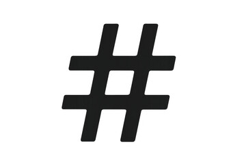 Obraz premium Hashtag social media symbol for online communication, networking, and digital content tagging, transparent background