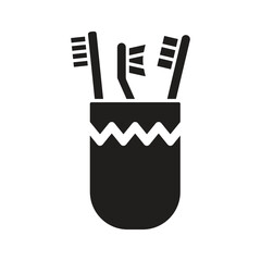 toothbrush holder icon vector design template