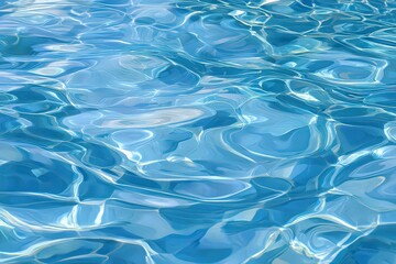 Obraz premium Close Up of Rippled Water Surface With Blue Tones and Light Reflections