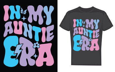 Embrace the auntie era with this charming graphic design featuring a stylish silhouette perfect for women celebrating their aunt status ideal for mother s day or any occasion