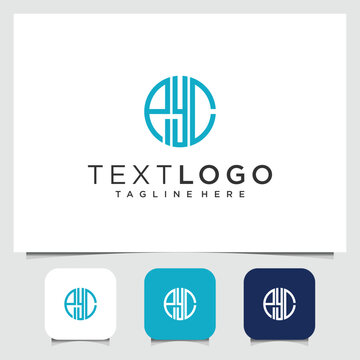 Initial Letter P Y C House Logo Design for Real Estate and Construction