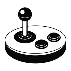 Vintage joystick with buttons retro gaming