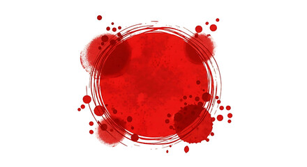Red Watercolor Circle Splash, Abstract Paint Stain Background Design