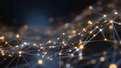 Abstract digital network of glowing financial icons connected by lines, representing interconnected economy, online banking networks, financial analytics, and the concept of modern digital wealth - Powered by Adobe