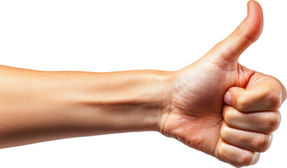 hand showing thumb up