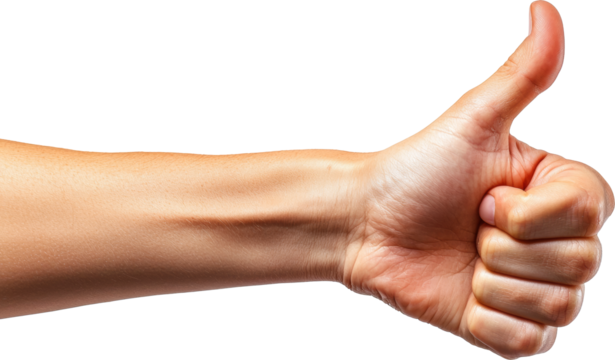 hand showing thumb up