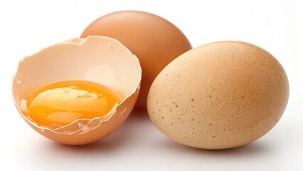 Fresh whole egg   isolated onwhite background