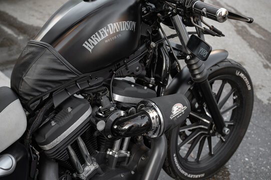 Harley-Davidson Sportster Iron 883 motorcycle in Durres, Albania 10.02.2025