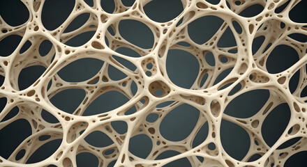 Abstract 3D Render of Porous Organic Structure