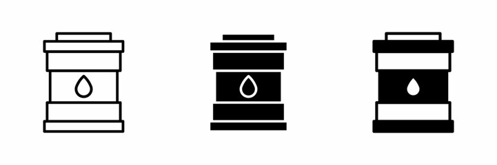 Vector illustration of a black oil barrel