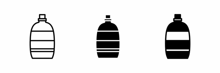 Vector illustration of a black bottle