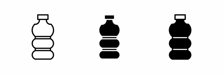 Vector illustration of a black bottle