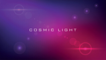 Cosmic gradient background with glowing light flares and abstract bokeh © magr80