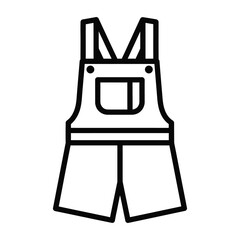 Illustration of a pair of overalls, perfect for fashion, workwear, or casual wear designs and illustrations