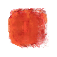 orange watercolor grunge texture png, abstract paint background, artsy splash overlay, transparent design