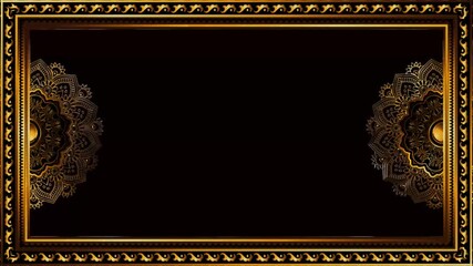 vintage gold frame mandala ornament background