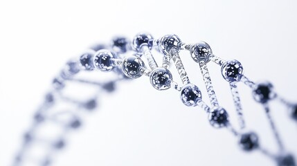 Exploring the intricate structure of DNA in a close-up view highlighting genetic information