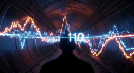 Abstract Visualization of Data Trends Futuristic Tech Concept