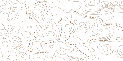 Topographic map background geographic line map with elevation assignments.Seamless Light topographic topo contour map background, vector illustration.. Modern design with Golden & White background 