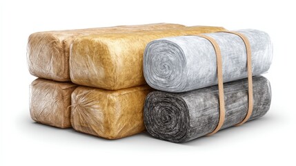 Thermal Insulation Batts – Bundle Isolated Product Photo