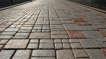 Brick Pavement with Patterned Layout