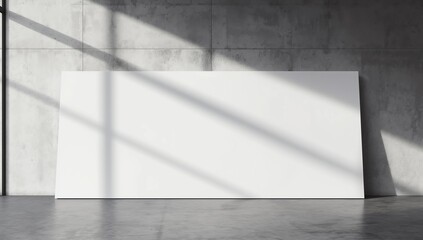 Contemporary concrete interior with empty billboard 