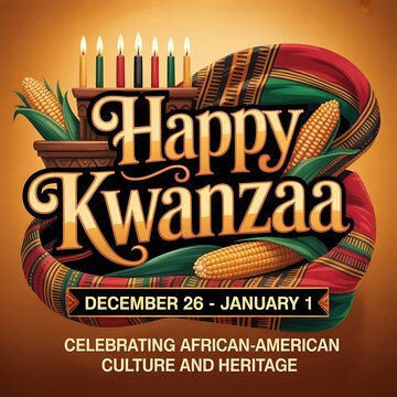 Celebrating kwanzaa with kinara candles corn and african heritage symbolism