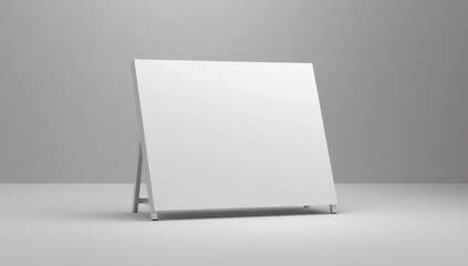 Crezon or PVC A-frame sandwich boards for design mock up and presentation. white blank 3d render illustration.